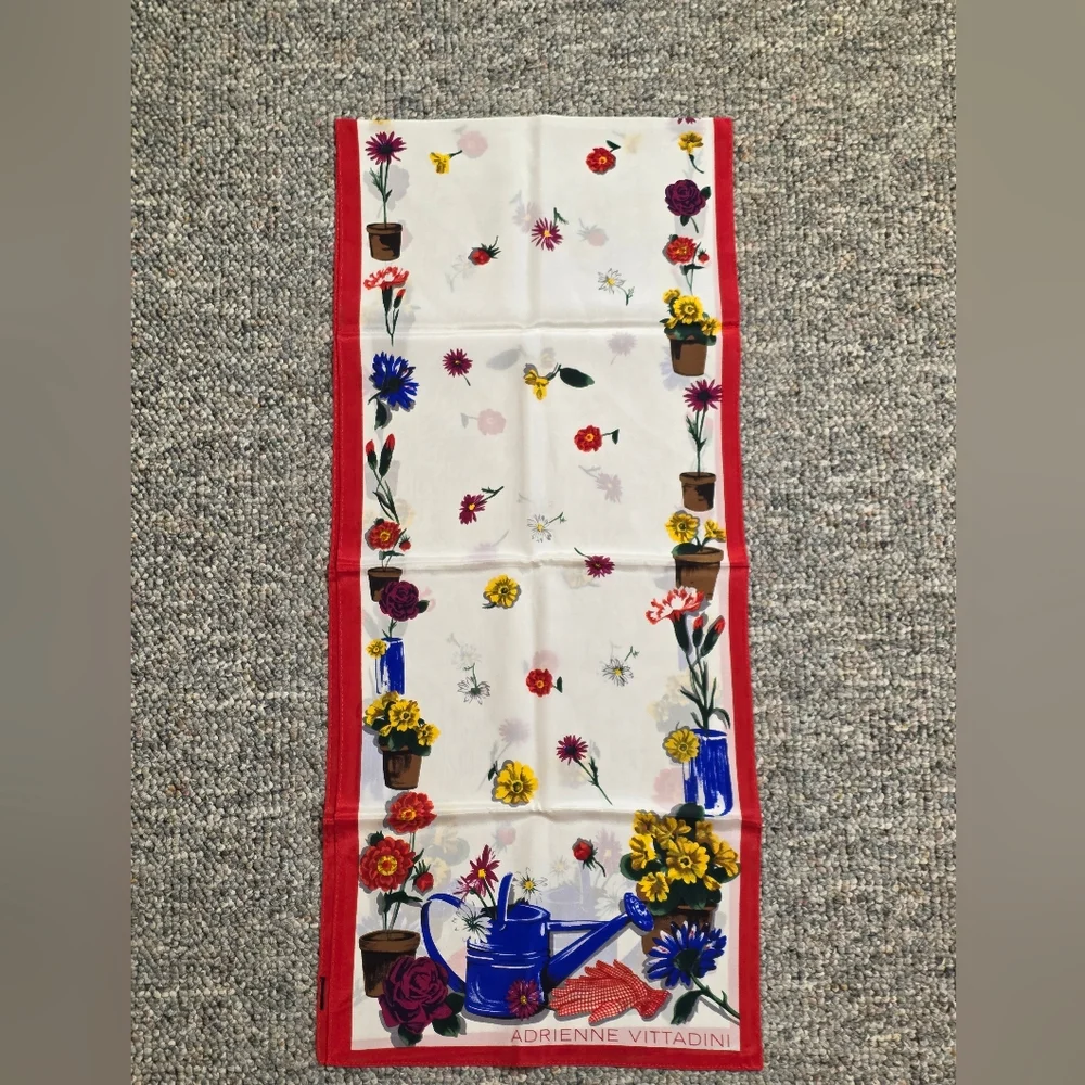 Adrienne Vittadini Spring Garden Silk Oblong Scarf